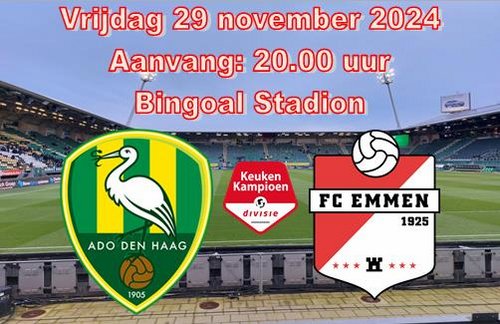 FC Emmen verliest weer eens, 2-1 in Den Haag