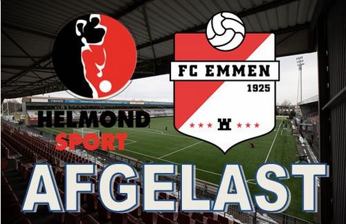 Helmond Sport - FC Emmen afgelast